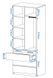Шафа розпашна з шухлядами та штангой NC80-2 210х80 см Next Systems Taho / White