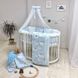 Комплект в ліжечко Маленька Соня (MSonya) Baby Design Коти в хмарах блакитний 3569 фото