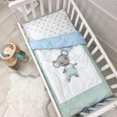 Дитячий Комплект в ліжечко Маленька Соня (MSonya) 3-е M.Sonya Mouse м'ята 2906 фото