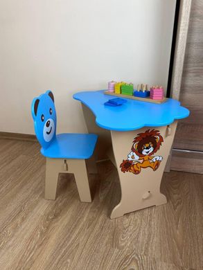 Стол и стульчик ребенку 2-7лет для рисования и учебы Colors