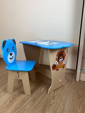 Комплект меблів дитині на 2-7 років стіл + стілець для малювання занять та їжі Colors 2