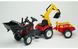 Дитячий трактор на педалях з причепом, переднім і заднім ковшами Falk 2051CN RANCH (колір - червоний) 2051CN фото 1