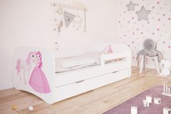 Детская кровать 160 х 80 Kocot Kids Baby Dreams Принцесса с лошадкой белая с ящиком Польша