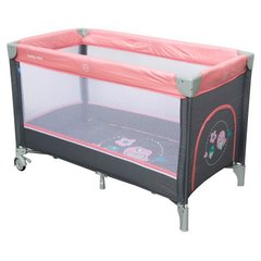 Манеж-кровать Baby Mix Горобчики HR-8052 186 pink розовый