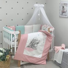 Комплект в ліжечко Маленька Соня (MSonya) Akvarel Зайка з метеликами 2840 фото