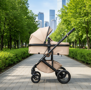 Візок трансформер 2в1 Ninos Ave 2026 всесеознний Light Beige NAV2026LB фото