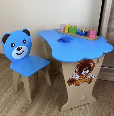 Комплект меблів дитині на 2-7 років стіл + стілець для малювання занять та їжі Colors 3