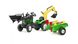 Детский трактор на педалях с прицепом, передним и задним ковшами Falk 2052CN RANCH (цвет - зеленый) 2052CN фото 2