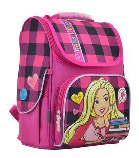 Рюкзак школьный каркасный 1Вересня H-11 Barbie red 555156 фото