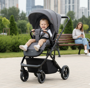 Прогулочная коляска Carrello Alfa CRL-5508 BF 2026 с блоком лицом к маме Graphite Grey  1004832 фото