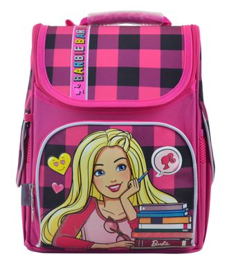 Рюкзак шкільний каркасний 1Вересня H-11 Barbie red 555156 фото