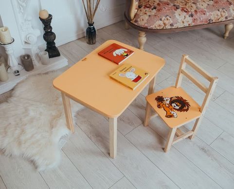 Дитячий стіл і стілець дитині 3-7років для малювання занять, їжі з шухлядою Colors 1 5441-4044 фото