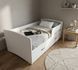 Детская кровать decOKids Kinder-cool с ящиком и бортиком 170х80\190х90 White KC-29 фото