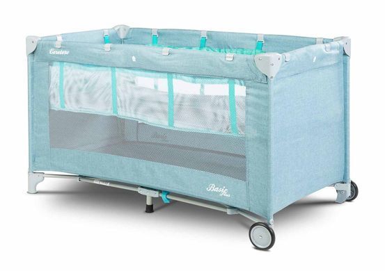 Детская кровать манеж Caretero Basic Plus Blue 159309 фото