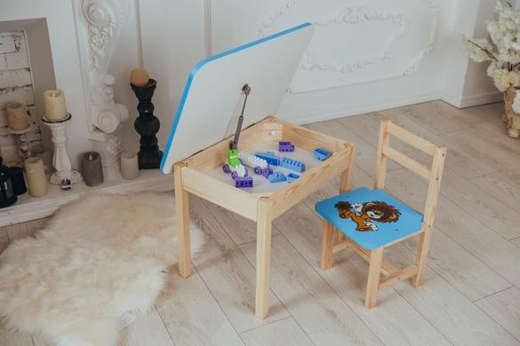 Комплект меблів дитині на 2-7 років стіл + стілець з шухлядою для малювання занять та їжі Colors 4
