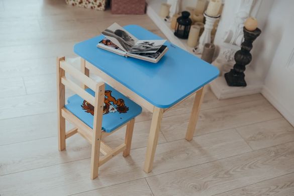 Стол и стульчик ребенку 2-7лет + ящик для рисования и учебы Colors