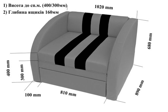 Раскладное кресло-диван для ребенка 170x80 Smart 01 SVD1 фото