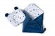 Набір конверт - плед і подушка Twins Bear dark blue 9434 фото 2