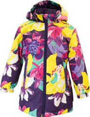 Демисезонная куртка для девочек Huppa JUNE, цвет-тёмно-лилoвый с принтом