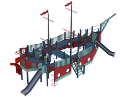 Дитячий ігровий комплекс майданчик у вигляді корабля Фрегат KidiGO (111024) 111024 фото