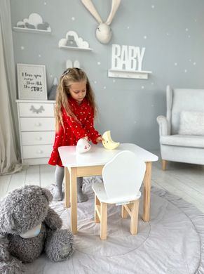 Комплект детский столик и стульчик для детей от 2-7 лет с ящиком Natural