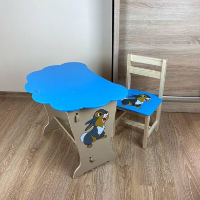 Комплект меблів дитині на 2-7 років стіл + стілець з шухлядою для малювання занять та їжі Colors 5