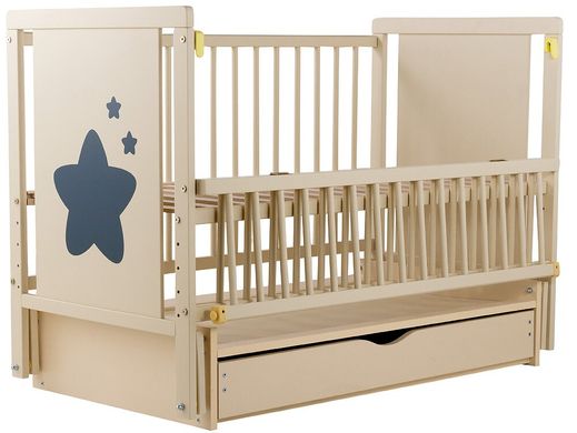 Ліжко Babyroom Зірочка Z-03 маятник, ящик, відкидний бік бук слонова кістка 624471 фото