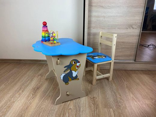 Комплект меблів дитині на 2-7 років стіл + стілець з шухлядою для малювання занять та їжі Colors 5