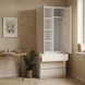 Шафа розпашна з шухлядами та штангой NC80-2 210х80 см Next Systems White / Cashmere
