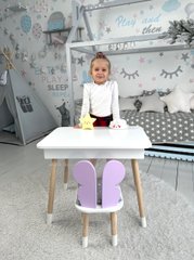 Детский столик и стульчик белый с ящиком для карандашей и альбомов 1
