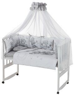 Детская постель Babyroom Bortiki Print-08 grey teddy 624746 фото