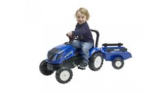 Детский трактор на педалях с прицепом Falk 3080AB NEW HOLLAND (цвет синий)