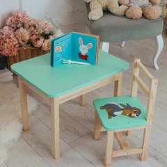 Комплект меблів дитині на 2-7 років стіл + стілець з шухлядою для малювання занять та їжі Colors 6