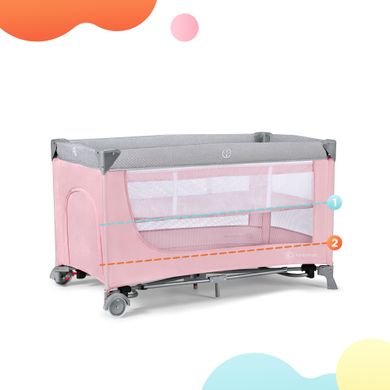Кровать-манеж Kinderkraft Leody Pink (KCLEOD00PNK0000) 300704 фото