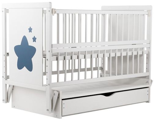 Ліжко Babyroom Зірочка Z-03 маятник, ящик, відкидний бік бук білий 624470 фото