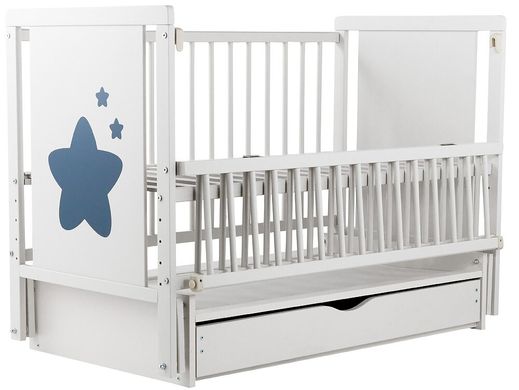 Ліжко Babyroom Зірочка Z-03 маятник, ящик, відкидний бік бук білий 624470 фото