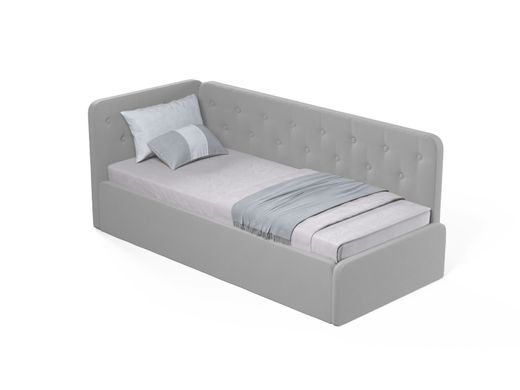 Кутовий диван ліжко BOSTON 190х80 DecOKids з нишою та матрацом GRAY BPNM5 фото