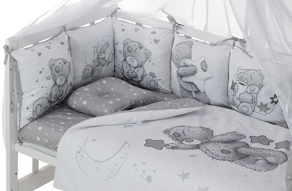Детская постель Babyroom Bortiki Print-08 grey teddy 624746 фото