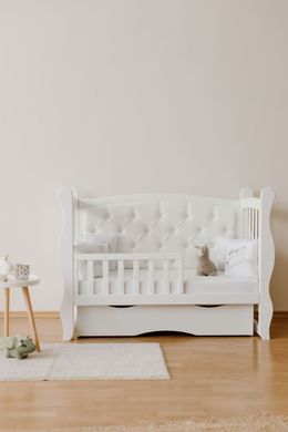 Дитяче ліжечко диван для новонародженого Angelo Gabriel White + маятник GA1 фото