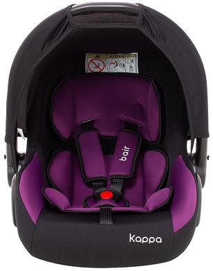 Автокрісло Bair Kappa 0 + (0-13 кг) DK 1824 чорний - фіолетовий 624868 фото