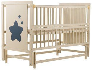 Ліжко Babyroom Зірочка Z-02 маятник, відкидний бік бук слонова кістка 624469 фото