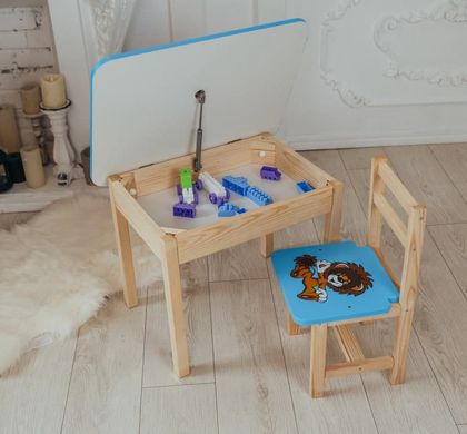 Стол и стульчик ребенку 2-7лет + ящик для рисования и учебы Colors 2
