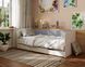 Ліжко диван Valencia 190х80 для дітей та підлітків з ящиком велюр Light grey VDV4 фото