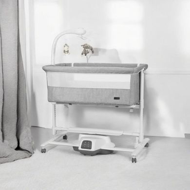 Дитяче ліжечко c заколисуючім механізмом CARRELLO Bloom CRL-10304 Anchor Grey CRL-10304-1 фото