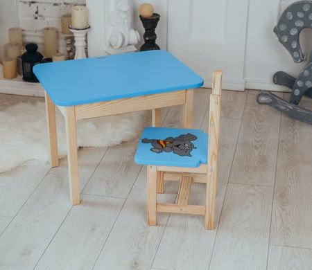 Комплект меблів дитині на 2-7 років стіл + стілець з шухлядою для малювання занять та їжі Colors 8
