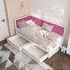 Кровать-диван угловой с ящиком 190х90\190х80 DecOKіds Brooklyn White Coral BR1 фото 2
