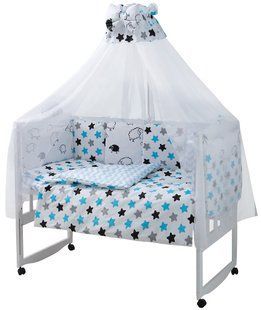 Детская постель Babyroom Classic Bortiki-01 (8 элементов) белый (барашки) 624690 фото