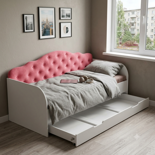 Диван-кровать DecOKids Sofia 190х90 с ящиком для белья Coral SOFL1 фото