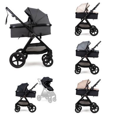 Детская коляска трансформер 3в1 Ninos Ventura с автокреслом Light Eco Beige СNVE2026LB фото