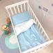 Детский Комплект в кроватку Маленька Соня (MSonya) 3-эл M.Sonya Универсальный голубой 2917 фото